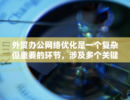 外贸办公网络优化是一个复杂但重要的环节，涉及多个关键方面。以下是优化外贸办公网络的关键步骤