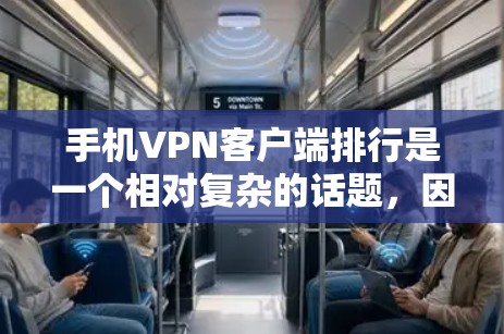手机VPN客户端排行是一个相对复杂的话题，因为不同的应用有不同的特点和功能。以下是一些常见的VPN应用及其排行情况，供你参考